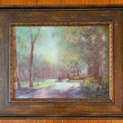 Original framed painting by listed artist Raymond Page.