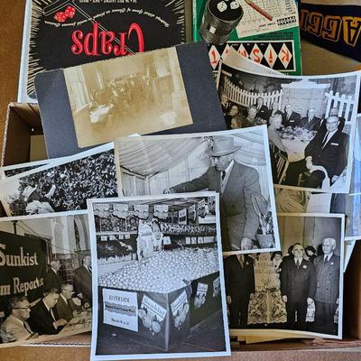 Vintage photographs & vintage paper items.