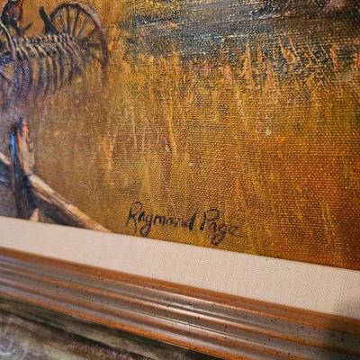 Original framed painting by listed artist Raymond Page.