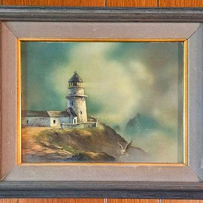 Original framed painting by listed artist Raymond Page.