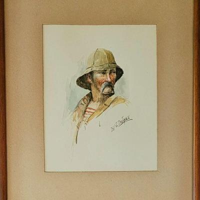 Portrait watercolor by W.L. Delacy.