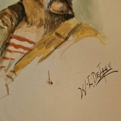 Portrait watercolor by W.L. Delacy.