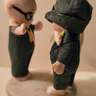 Vintage bisque Kewpie wedding scene.