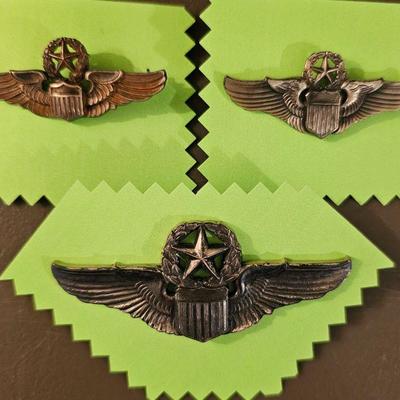 Iconic U.S. Air Force Command Pilot wings in sterling silver.
