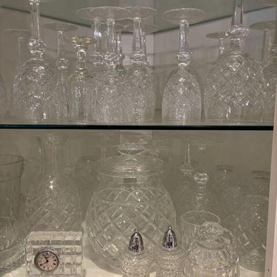 Leaded Glass Table Accoutrements, Ice Buckets, Salt & Pepper. More Than Pictured.