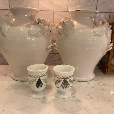 Italian Stoneware Urns