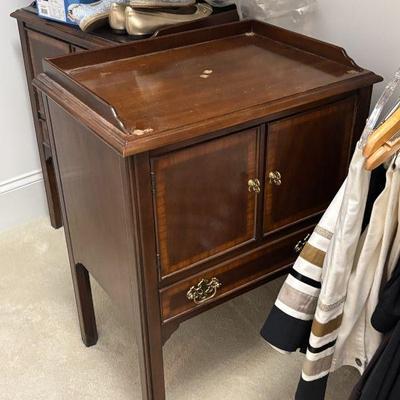Pair of Inlaid Mahogany Side Tables or Chests