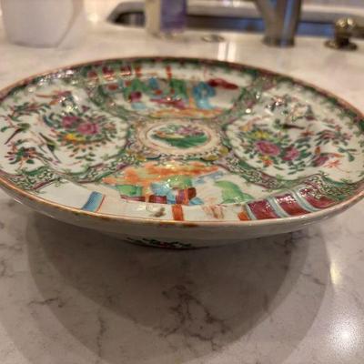 Asian Porcelain Footed Warming Plate