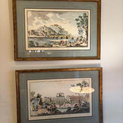 Hand Colored Etching