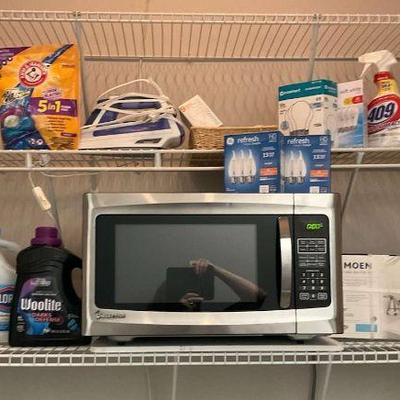 Kitchen household lot includes microwave and much more