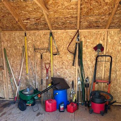 Lawn and garden tool set and assorted yard equipment