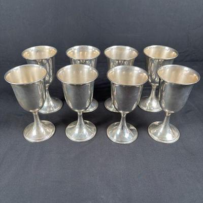 S kirk & son sterling silver goblets set of eight