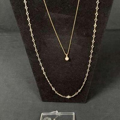 Elegant gold tone jewelry set necklaces bracelet & earrings