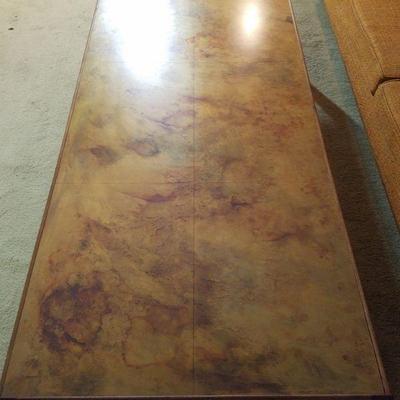Harry Lunstead MCM patinated copper coffee table