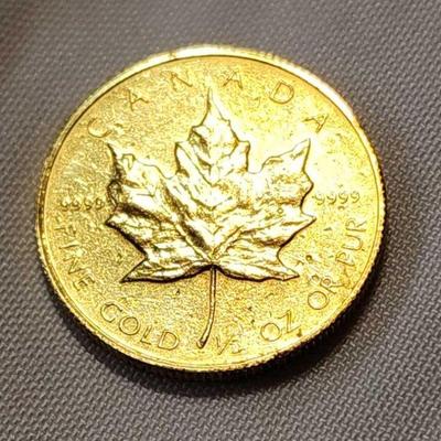 1/2 .9999 gold coin