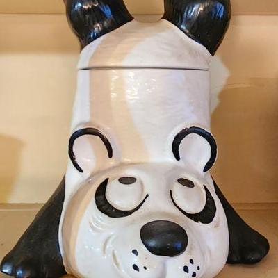 Vintage Mccoy Panda Cookie Jar Black and White Clumsy Panda