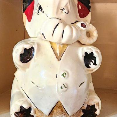 Old Mccoy Elephant Cookie Jar Vintage Retro Collectible 1940