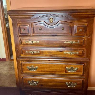 Tall Wooden Dresser
