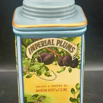 Vintage Imperial Plums Sakura Kitchen Canister
