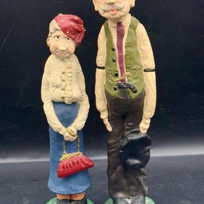 (2) Signed Crunkleton Figurines
