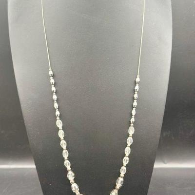 Gray Beaded Necklace
