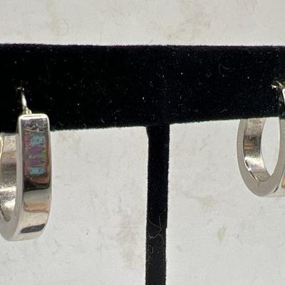 Bold 1” 14K White Gold Hoop Earrings
