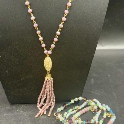 New With Tag Necklace & (4) Beaded Bracelets
