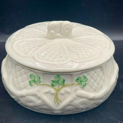 Belleek Dalriada Trinket Box W Sticker
