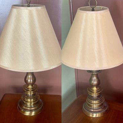 (2) Stiffel Style Metal Table Lamps
