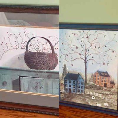 (2) Primitive Rustic Prints
22 x 18" Wild Rose Berries By Pauline Eble Campanelli
8 1/2 x 22 1/2" Pat Fischer print
