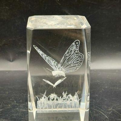 Butterfly Glass Paperweight
