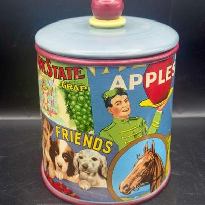 Vintage Sakura Stoneware Kitchen Canister