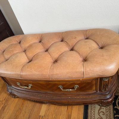 Bedside Chest Bench Storage Likely Michael Amini Cortina Collection #1	