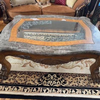 Michael Amini Signature Series by AICO ‘Eden’ Glass Coffee Table	