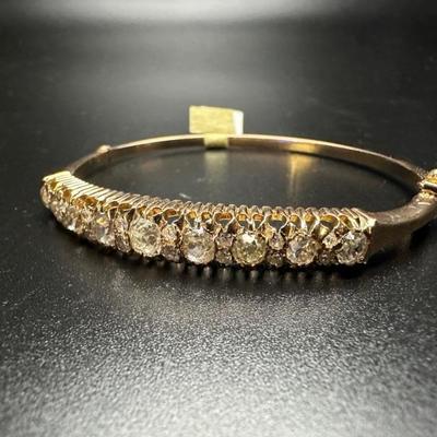 14k bangle with diamonds, includes appraisal