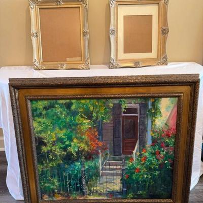 Garden gate painting frames