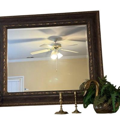 Mirror brass & decor