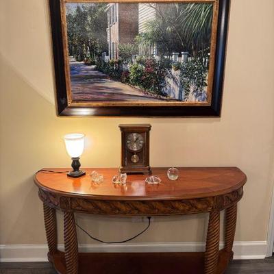 Entry table with art