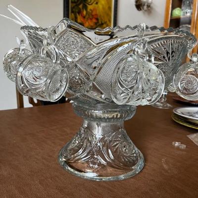 Cut Glass Vintage Punchbowl