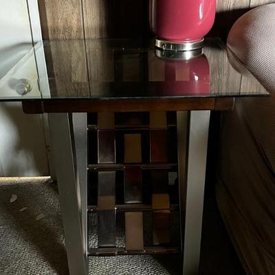 Wood & Glass End Tables