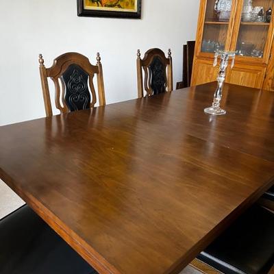 Wood Table with 6 Chairs