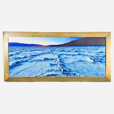 Lot #50 - "Nighttime at Badwater Basin-Death Valley" - Framed in Acid Rubbed Iron 63" x 30"