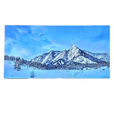 Lot #45 - Signed by Artist "Flatirons" Boulder, CO. in Acrylic Frame 48" x 24"