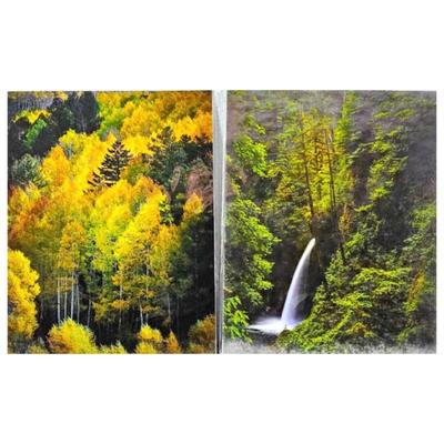 Lot #66 - "50 Shades of Fall" & "Matlako Falls" Oregon - Lot of Two 16 x 20 Enlarged Nature Photos in Protective...