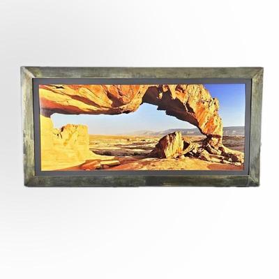 Lot #40 - "Sunset Arch of Escalante" Utah Frame Enlarged Photo in Iron Frame 66 x 33