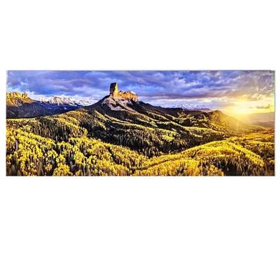 Lot #10 - Mountain Sunset Landscape Art Photography -Modern High-End Acrylic Mounted Print- 24"x 60" by artist Randy Koepsell
