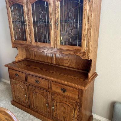 Solid wood china hutch