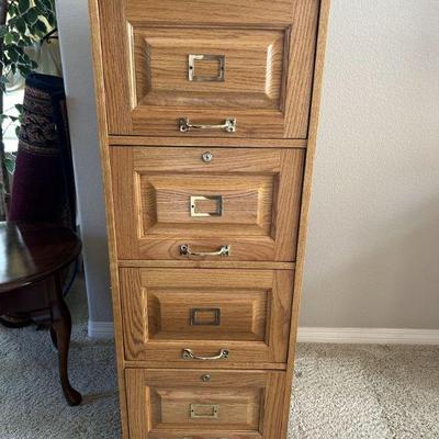 Solid wood file cabinet