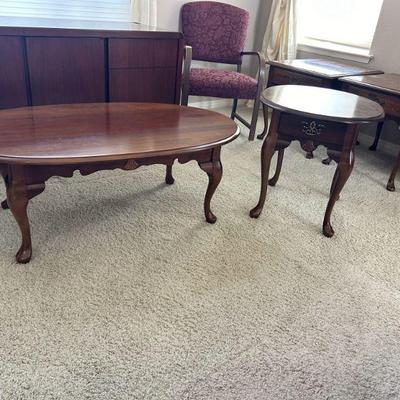 Coffee table with matching end table
