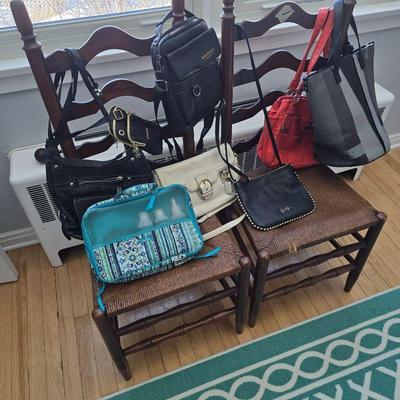 Antique ladder back chair setrug